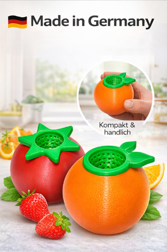 Fruchtfliegenfalle in Fruchtform