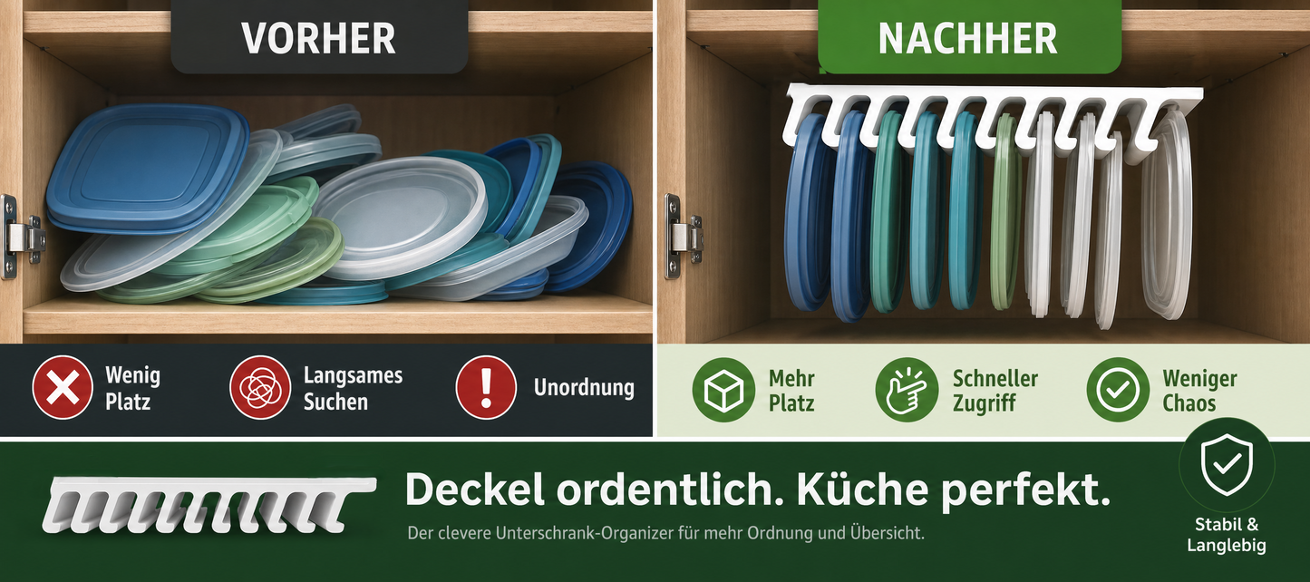 Deckelhalter für Frischhaltedosen