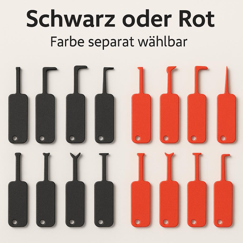 8-teiliges Ladebuchsen-Reinigungsset mit Schlüsselring