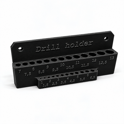 StrikeForge Bohrerhalter 1–13 mm für die Wand – 25 Aufnahmen