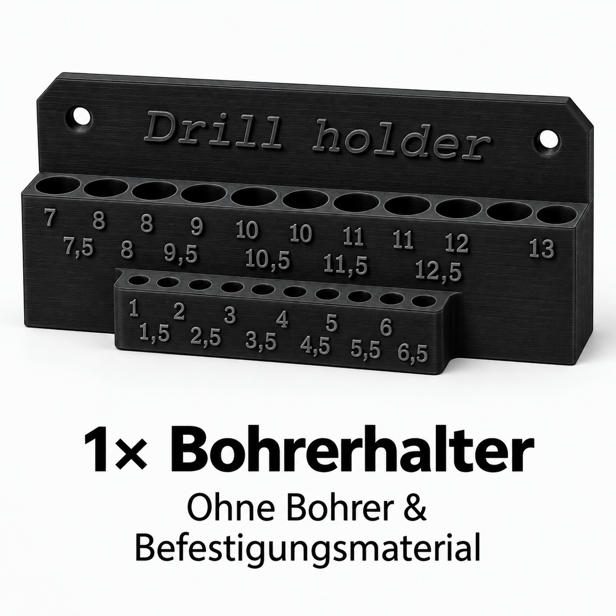 StrikeForge Bohrerhalter 1–13 mm für die Wand – 25 Aufnahmen