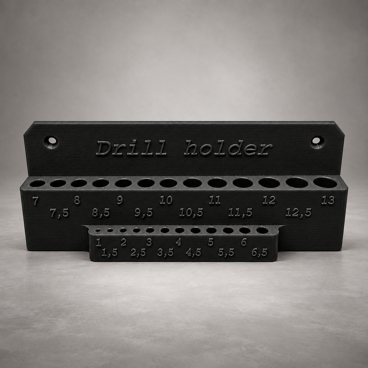 StrikeForge Bohrerhalter 1–13 mm für die Wand – 25 Aufnahmen