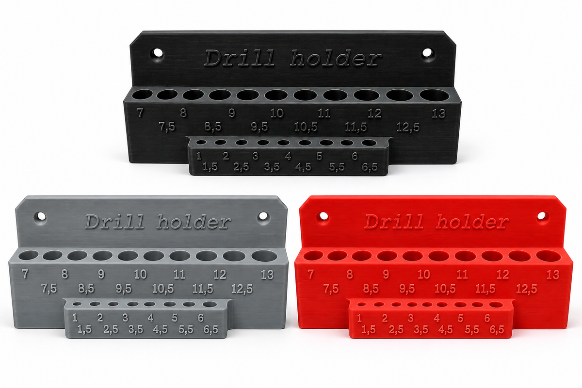 StrikeForge Bohrerhalter 1–13 mm für die Wand – 25 Aufnahmen