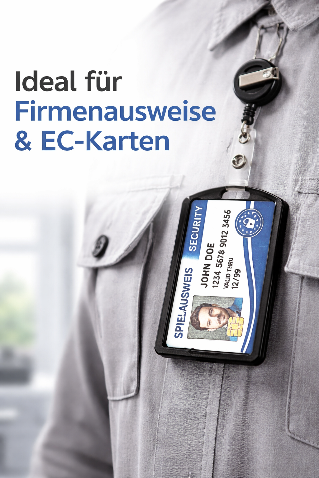Ausweishalter mit Clip & Tokenfach