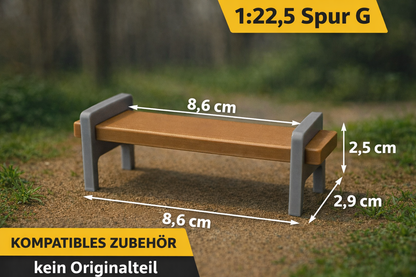 3er-Set Parkbänke für Spur G