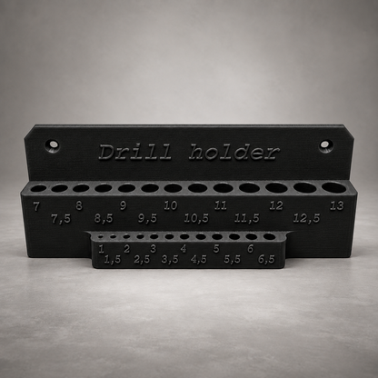 StrikeForge Bohrerhalter 1–13 mm für die Wand – 25 Aufnahmen