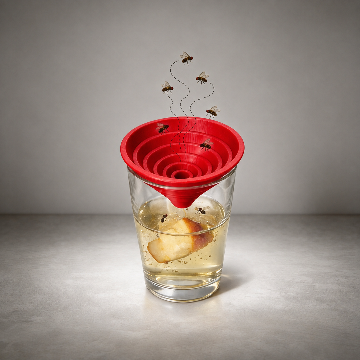 Fruchtfliegenfalle als Lebendfalle