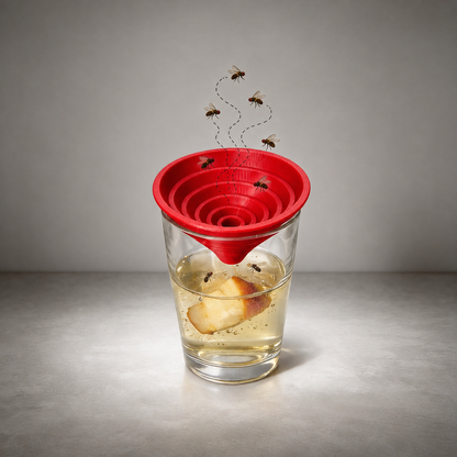 Fruchtfliegenfalle als Lebendfalle