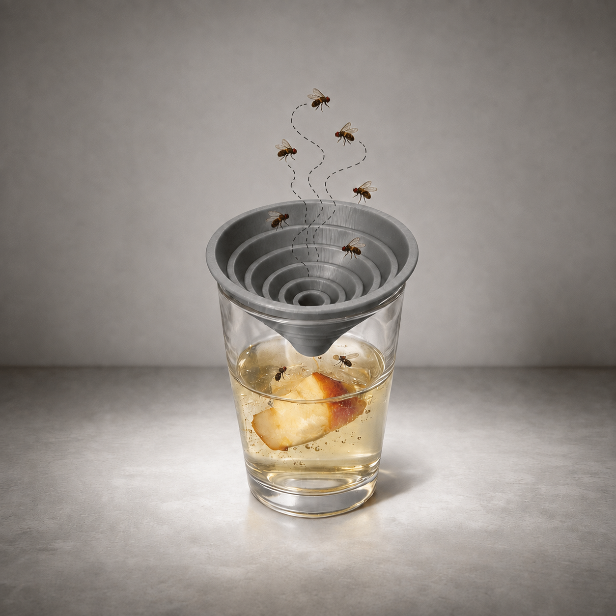 Fruchtfliegenfalle als Lebendfalle
