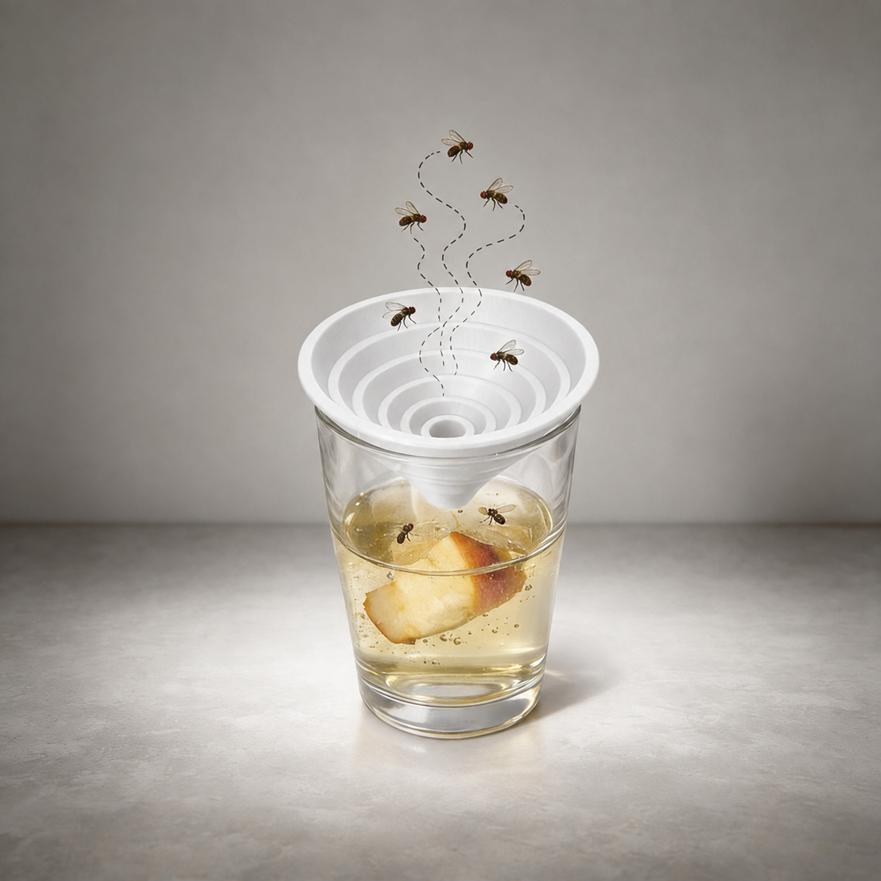 Fruchtfliegenfalle als Lebendfalle
