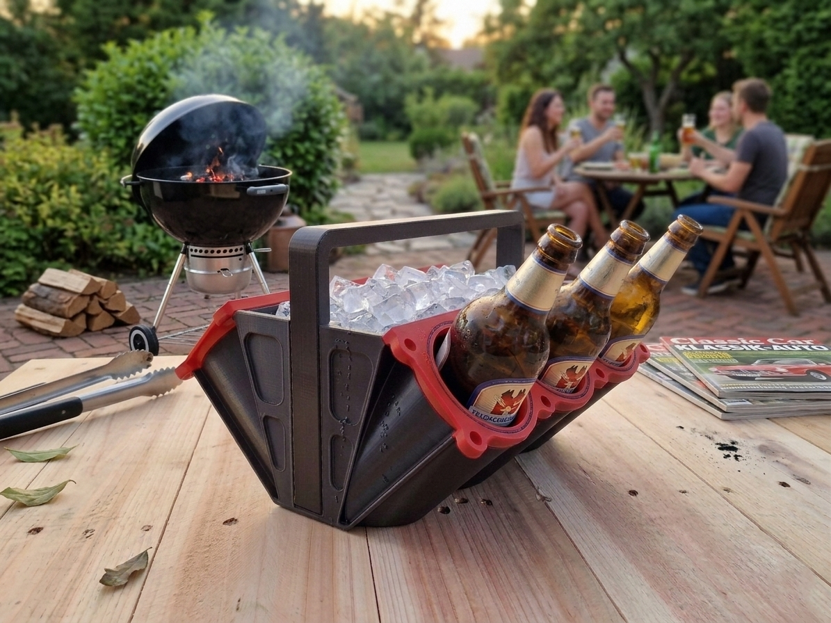 V6-Flaschenträger für 6 Flaschen & Dosen - Biermotor
