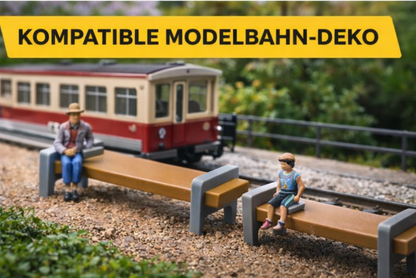 3er-Set Parkbänke für Spur G