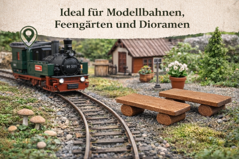 Gartenbänke für Spur G (3er-Set)