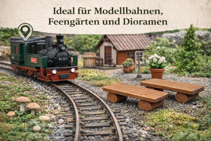 Gartenbänke für Spur G (3er-Set)