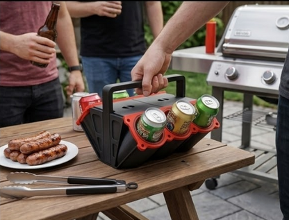 V6-Flaschenträger für 6 Flaschen & Dosen - Biermotor