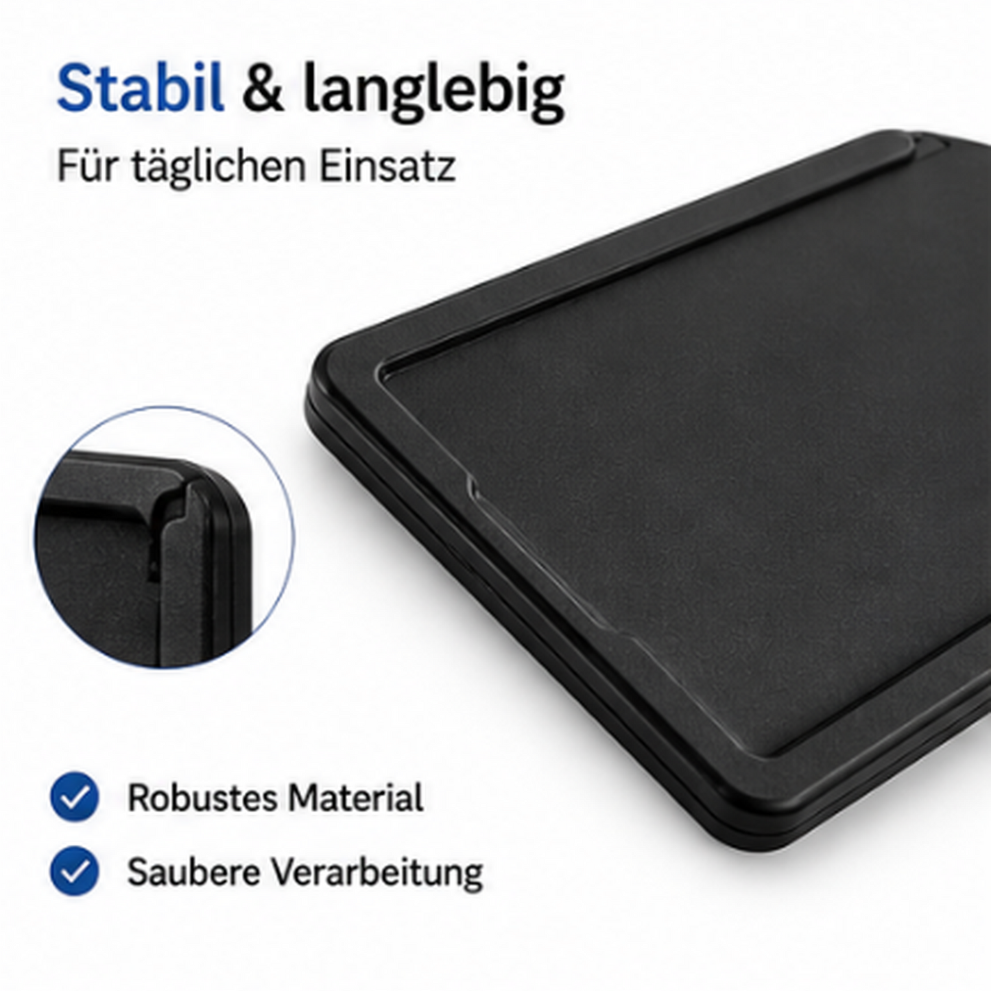 Ausweishalter mit 2 Kartenfächern, Clip & Rückzugband