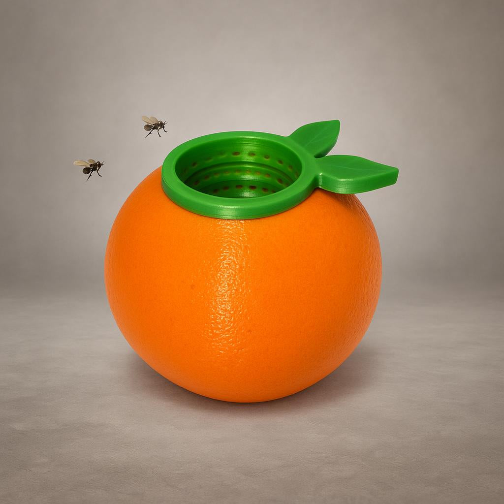 Fruchtfliegenfalle in Fruchtform