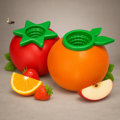 Fruchtfliegenfalle in Fruchtform