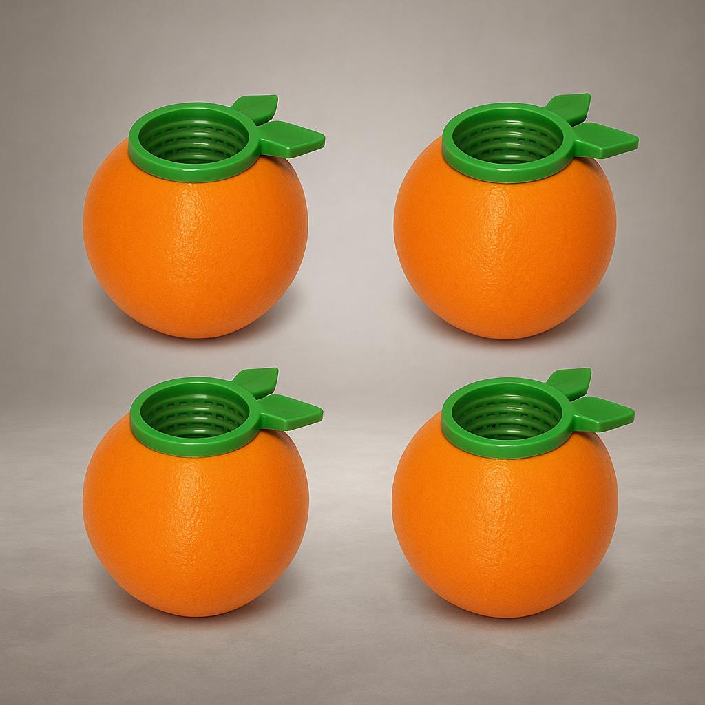 Fruchtfliegenfalle in Fruchtform