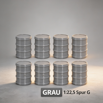 Ölfässer für Spur G