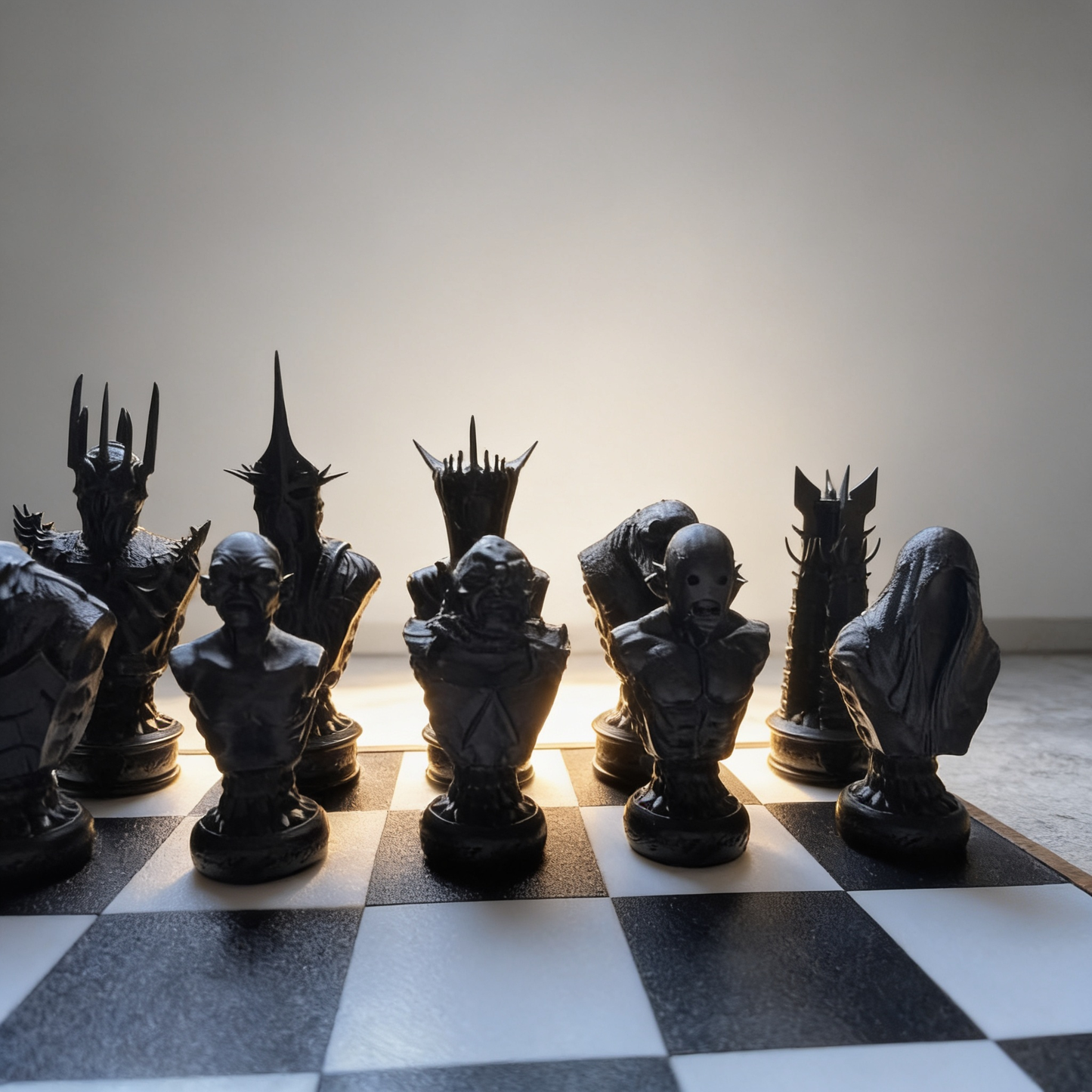 Handgefertigtes Fantasy-Schachspiel 50 × 50 cm