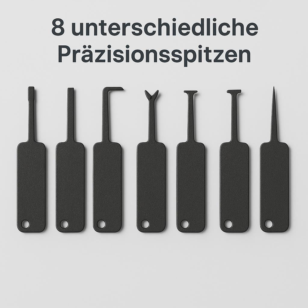 8-teiliges Ladebuchsen-Reinigungsset mit Schlüsselring