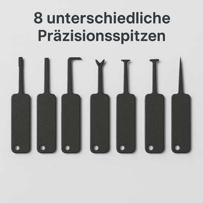 8-teiliges Ladebuchsen-Reinigungsset mit Schlüsselring