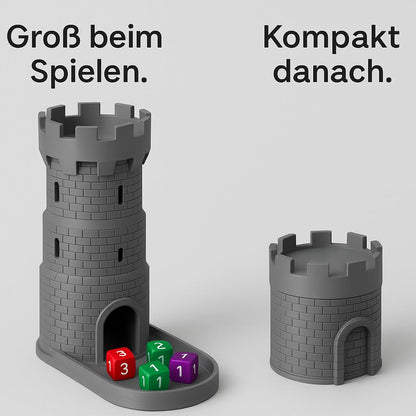 Faltbarer Würfelturm – Dice Tower für Tabletop & Pen & Paper